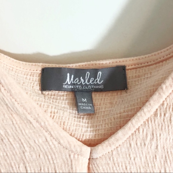 Marled by Reunited Clothing Blush Pink Twist Top - Picture 3 of 6